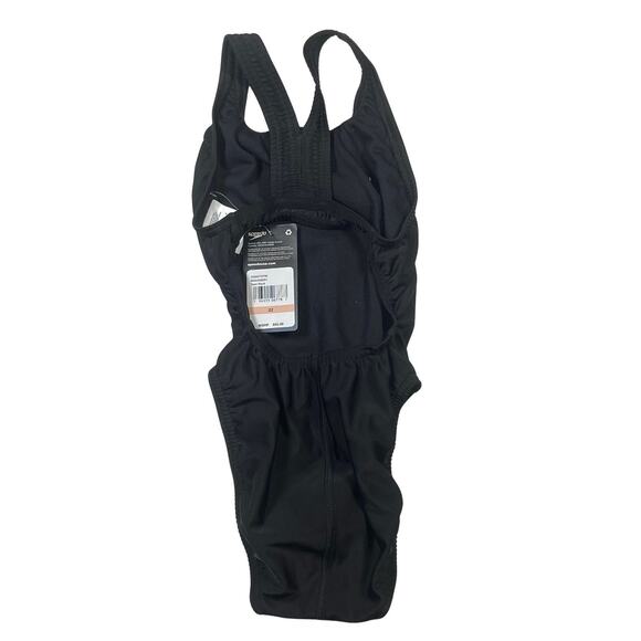 Speedo Swimsuit Girls Size 22 ProLT One Piece Team Black Competition NEW - Picture 2 of 6